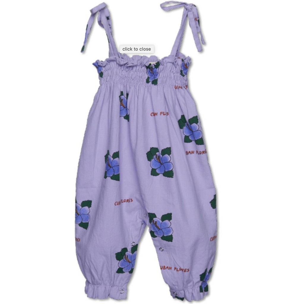 jumpsuit in lavender floral
