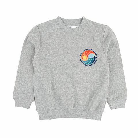 west cost best coast sweatshirt in grey