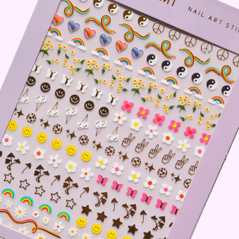 nail art stickers in stay groovy