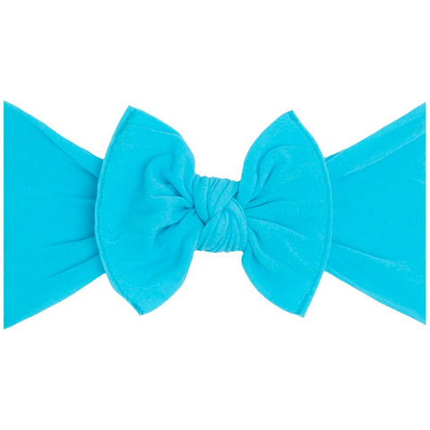 neon blue knot bow