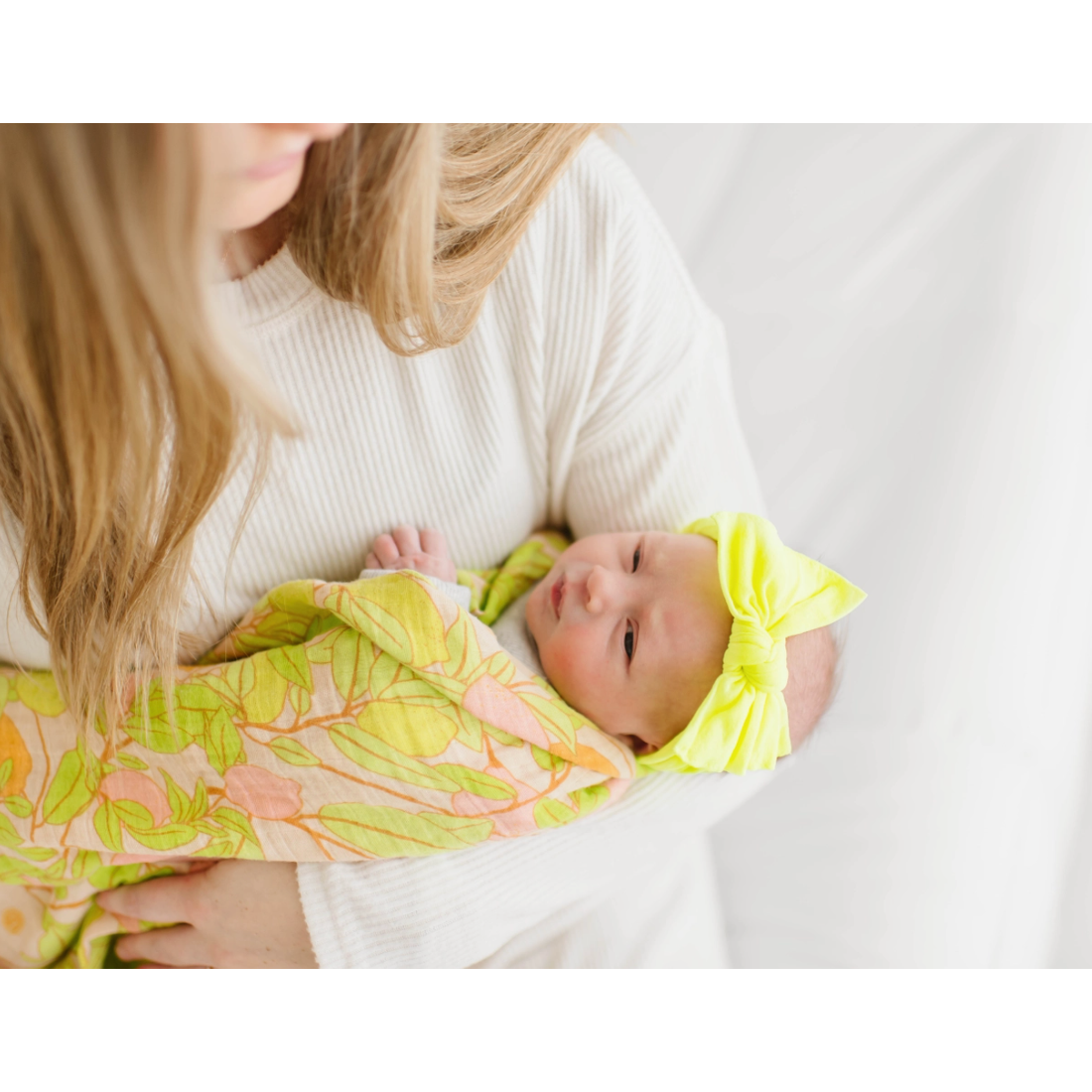 neon yellow knot bow