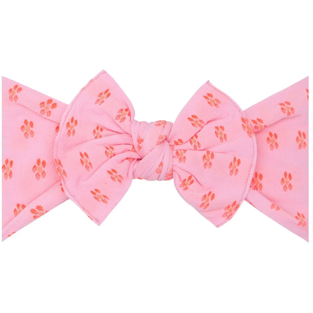 pink floral knot bow