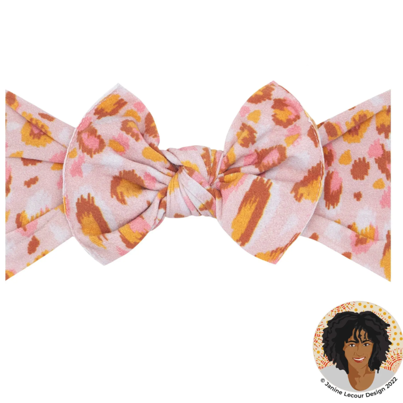 janine watercolor printed bow