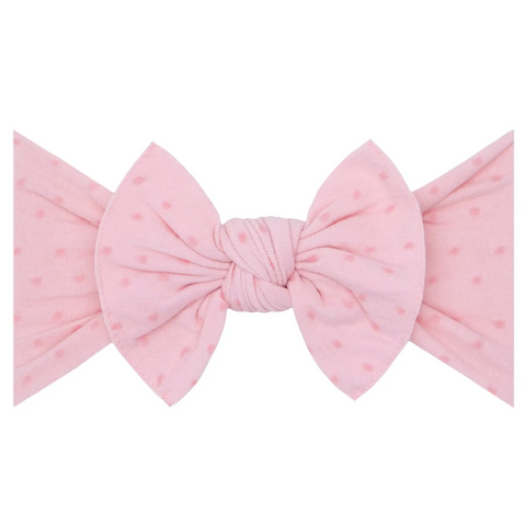 pink on pink dot knot bow