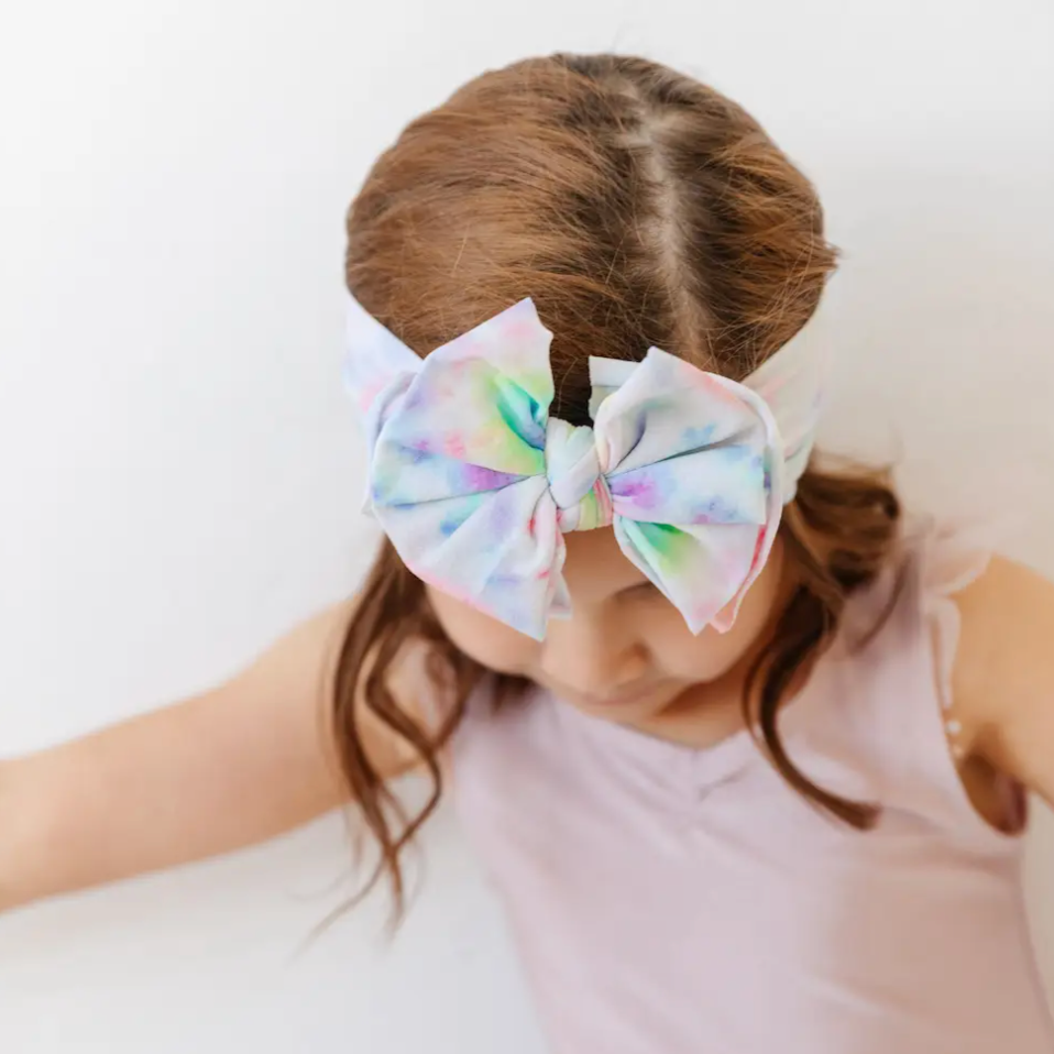tie dye printed bow