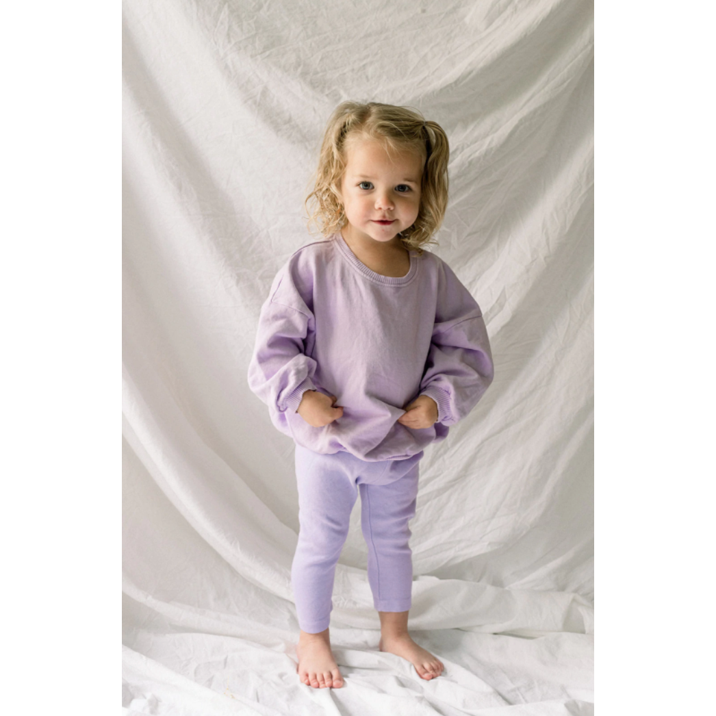 lilac crewneck lounge set