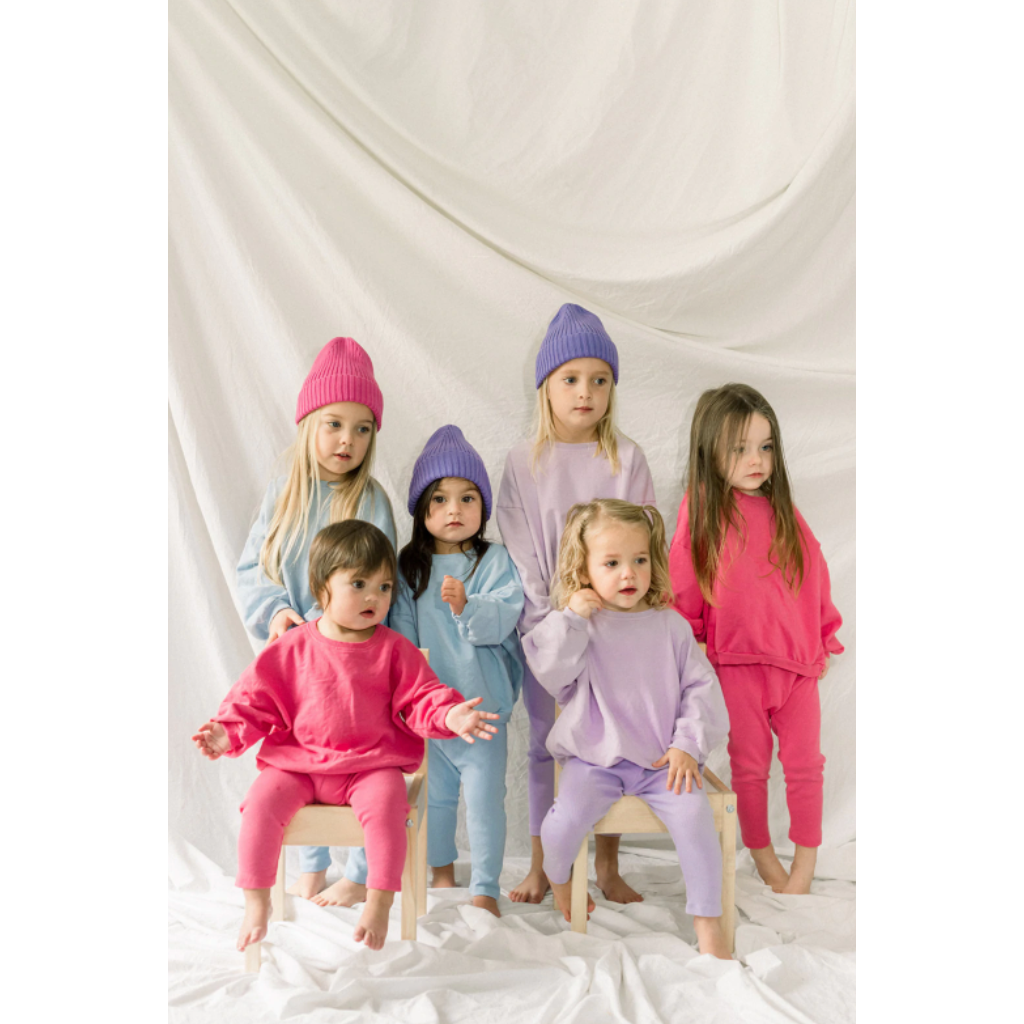 sky blue crewneck lounge set