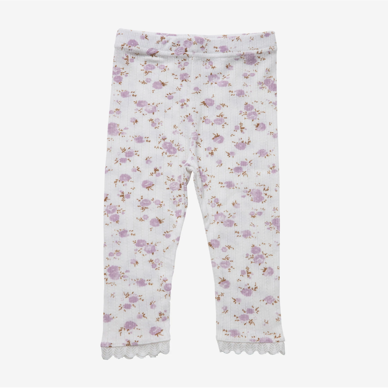 flower lace leggings in purple