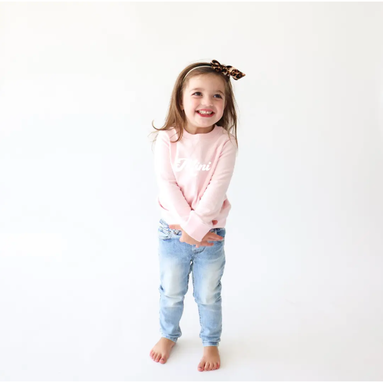 "mini" raglan sweatshirt