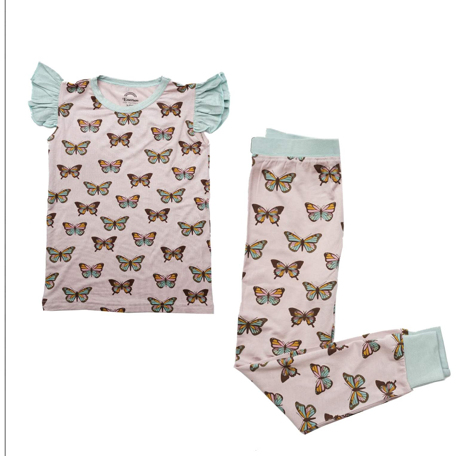 flutterby s/s bamboo pajama set