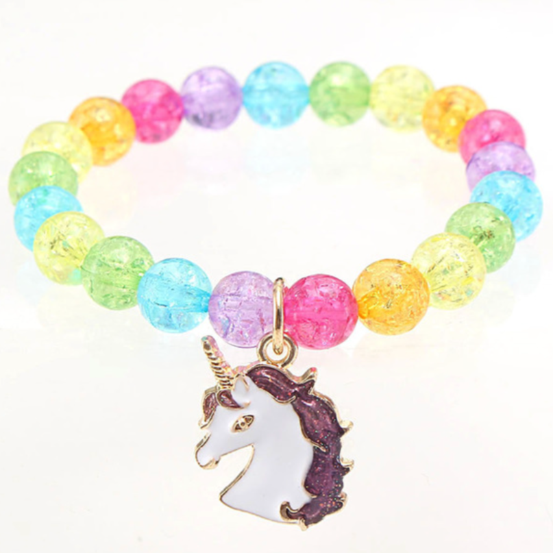 multi-color bead unicorn bracelet