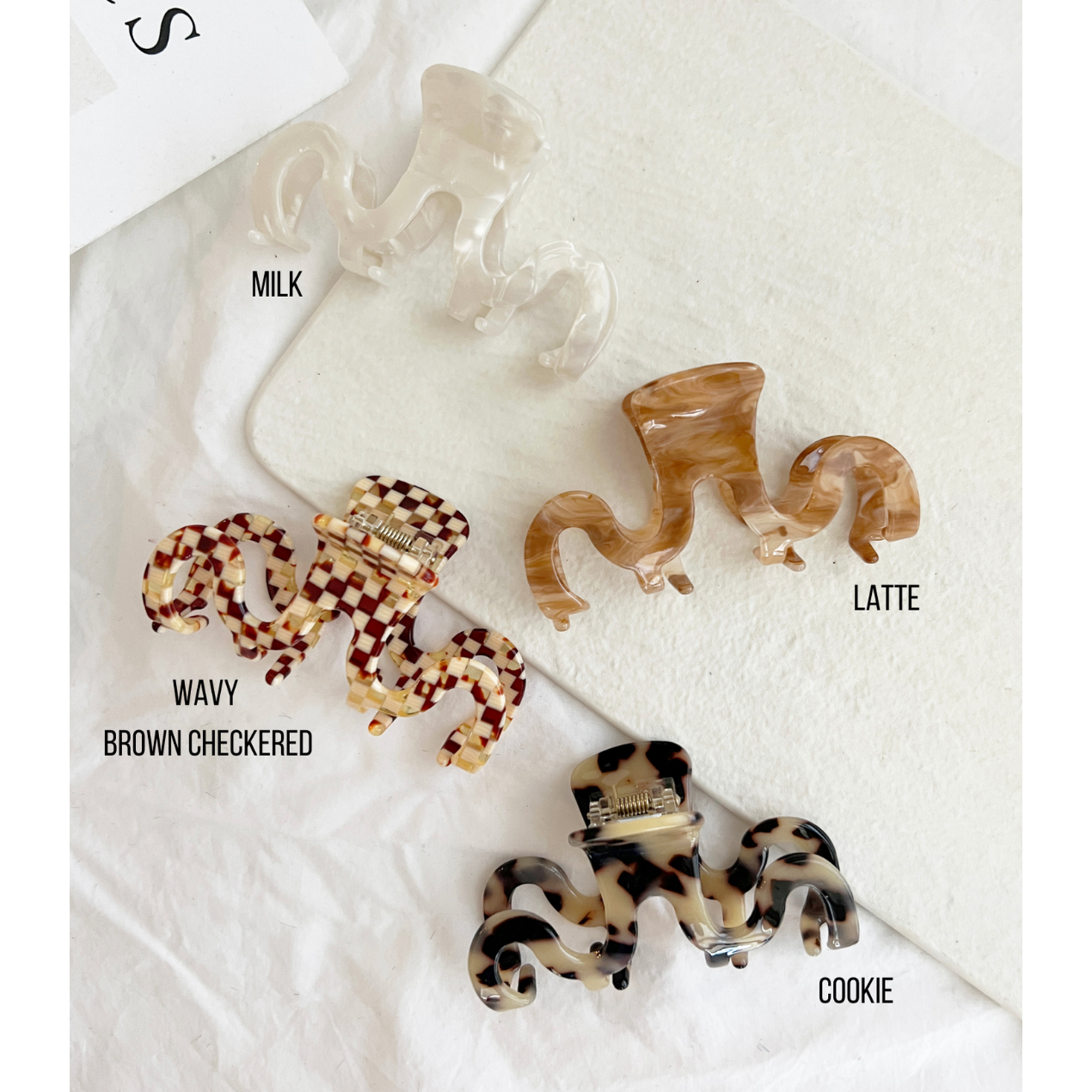 acetate hair clip in cookie