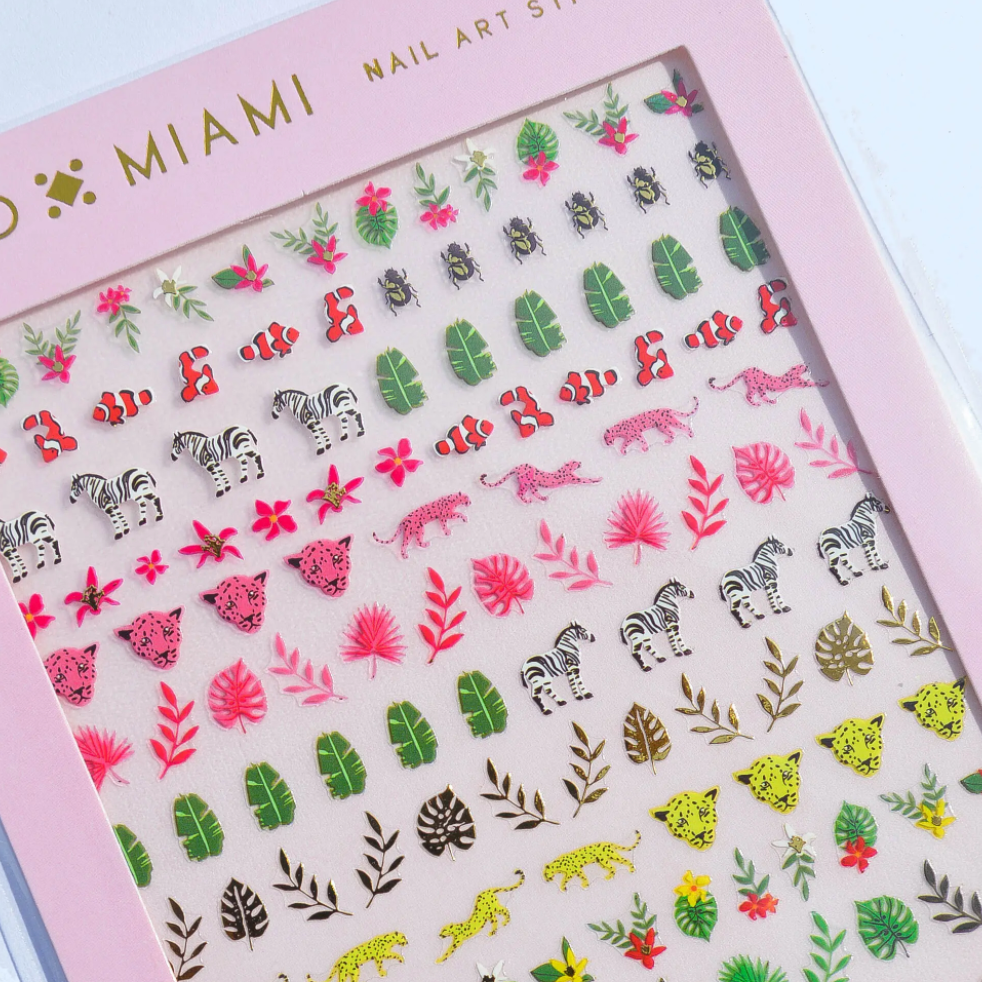 nail art stickers in tropique