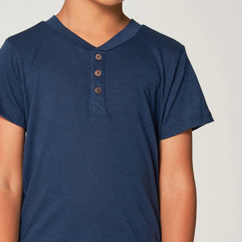 short sleeve jersey henley