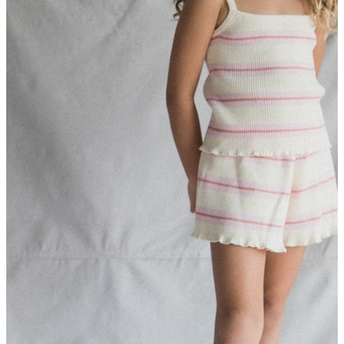 kealia knit tank in striped pink