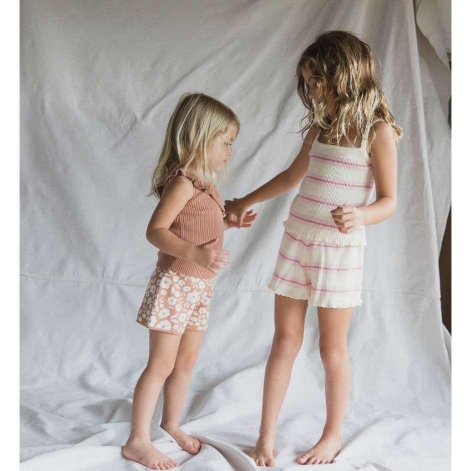 kealia knit tank in striped pink