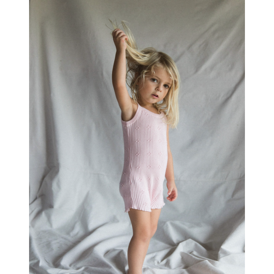 kealia knit romper in pink