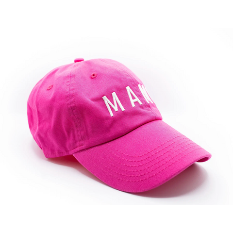 mama hat in hot pink