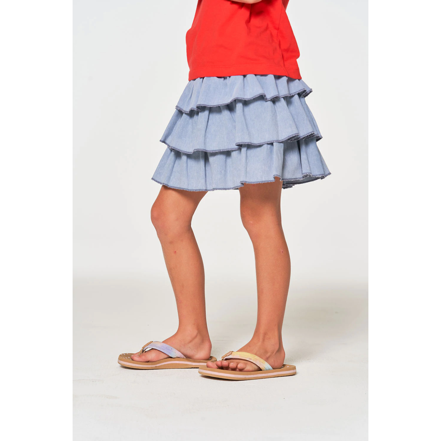 coastal cloth tiered ruffle skort