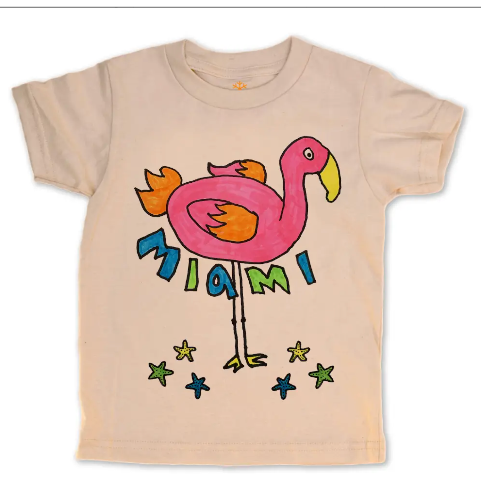 malibu flamingo natural organic tee