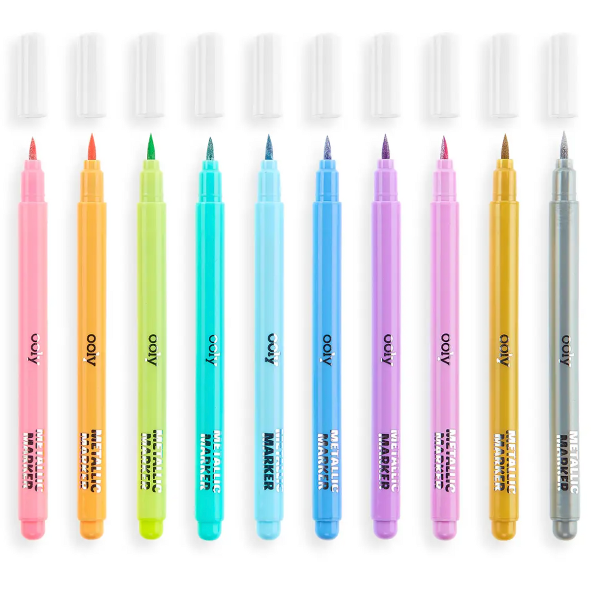 color lustre metallic brush markers