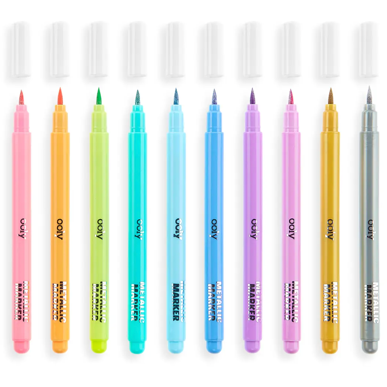 color lustre metallic brush markers
