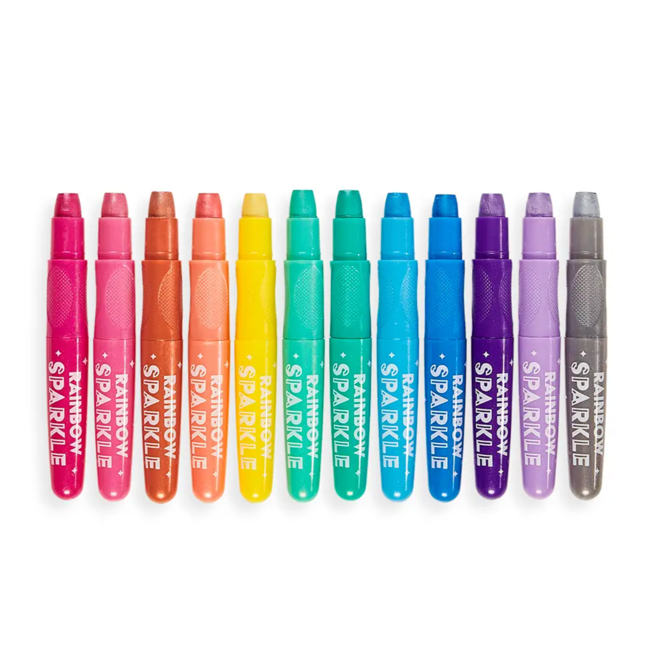 rainbow sparkle metalic gel crayons