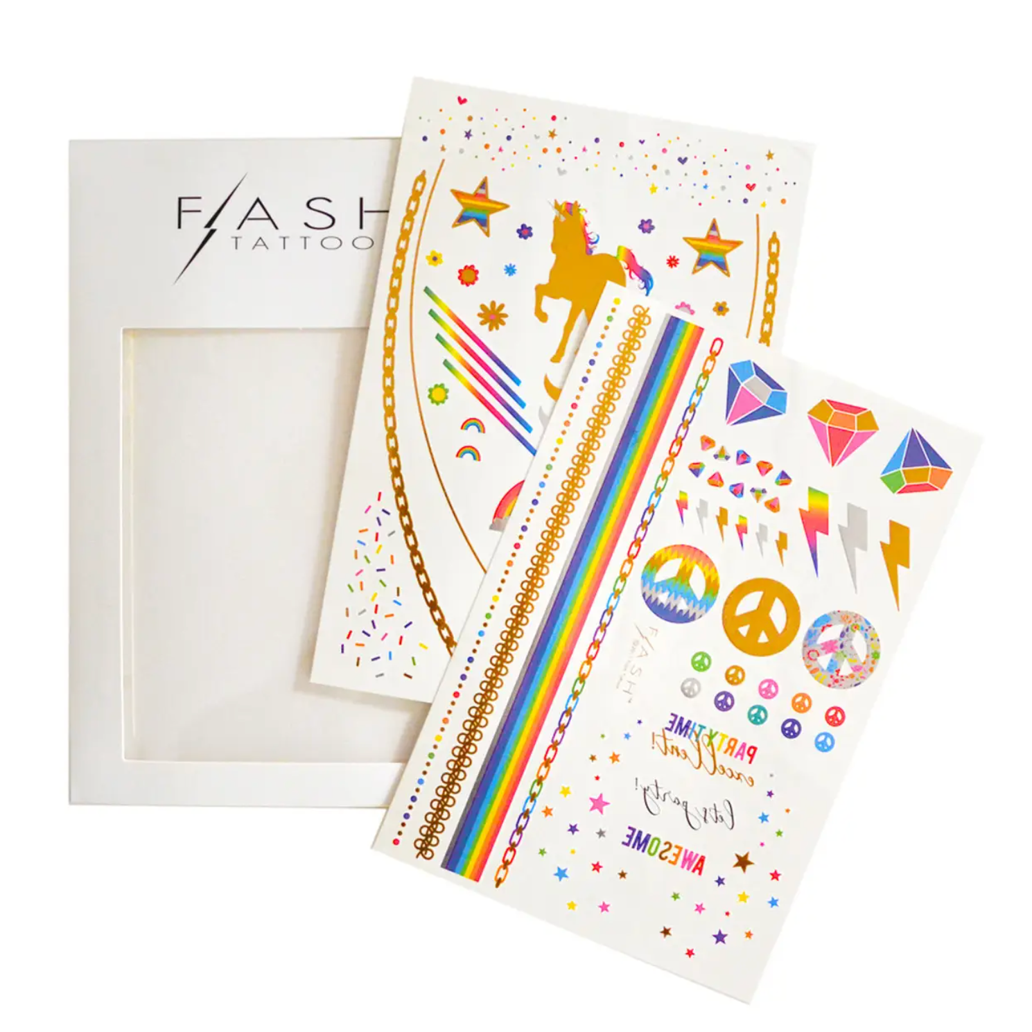 forever rainbow temporary tattoo