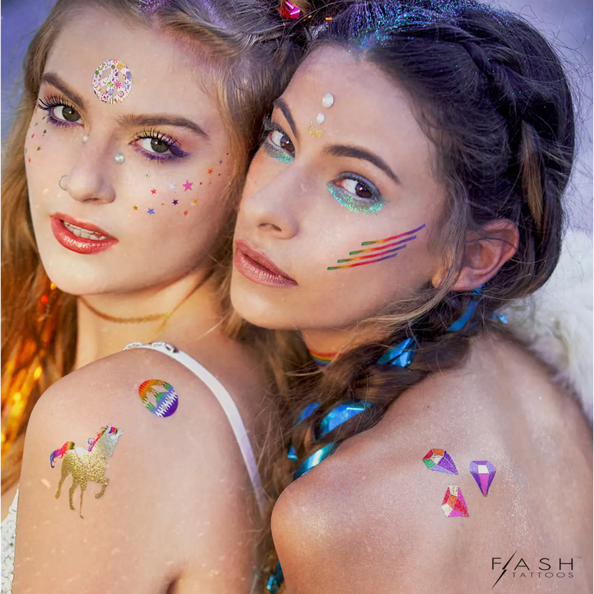 forever rainbow temporary tattoo