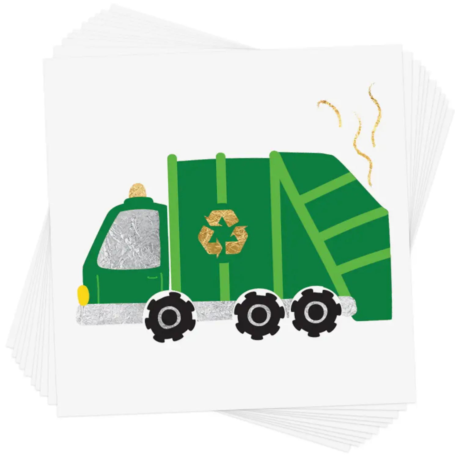 garbage truck temporary tattoo