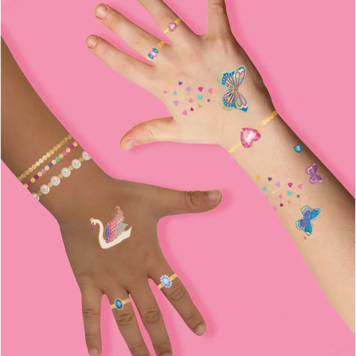 princess jewelry temporary tattoo pack