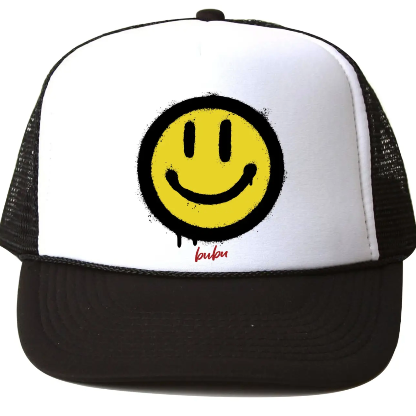 smiley face trucker hat