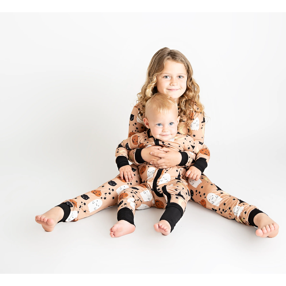 halloween bamboo toddler pajama set in trick or treat