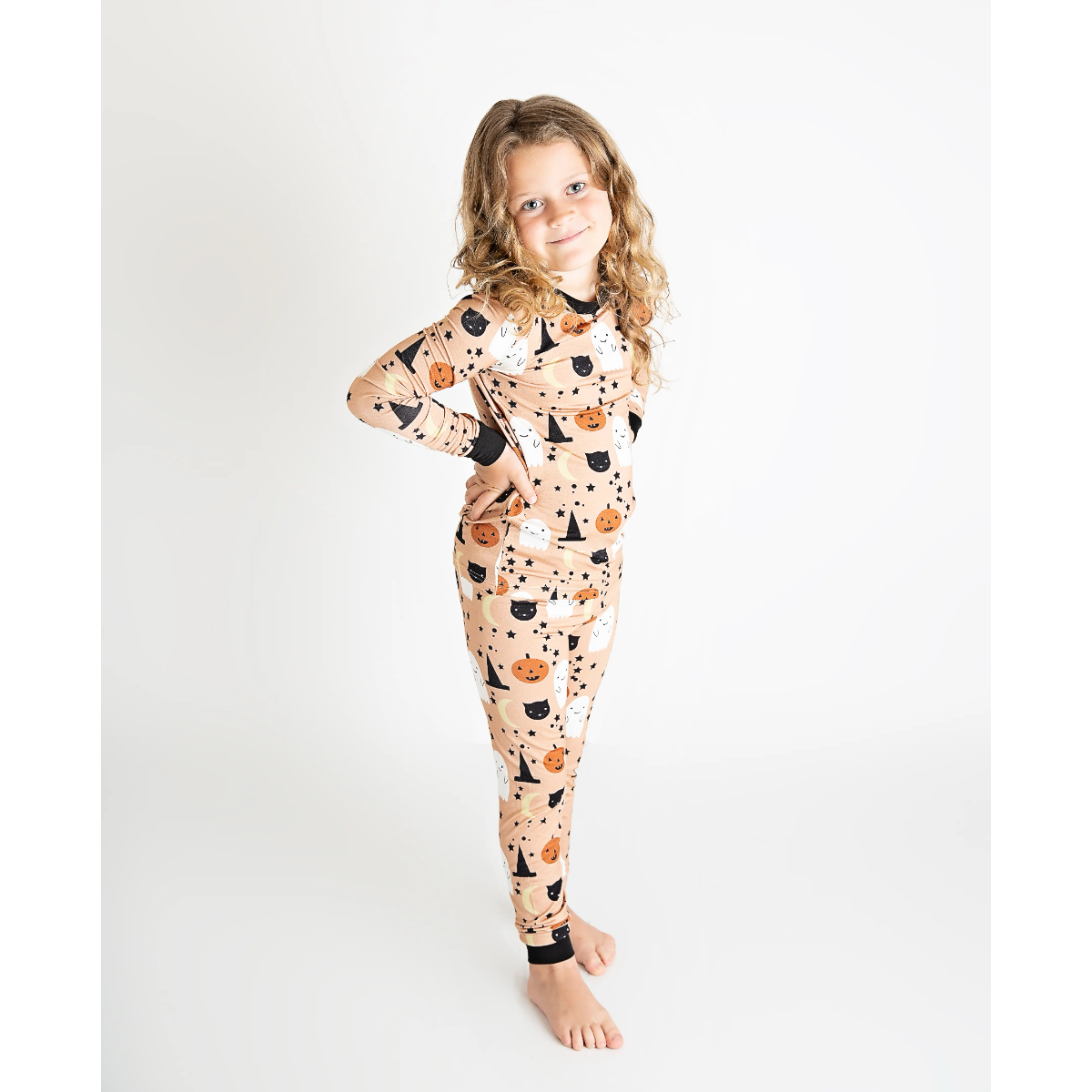 halloween bamboo toddler pajama set in trick or treat