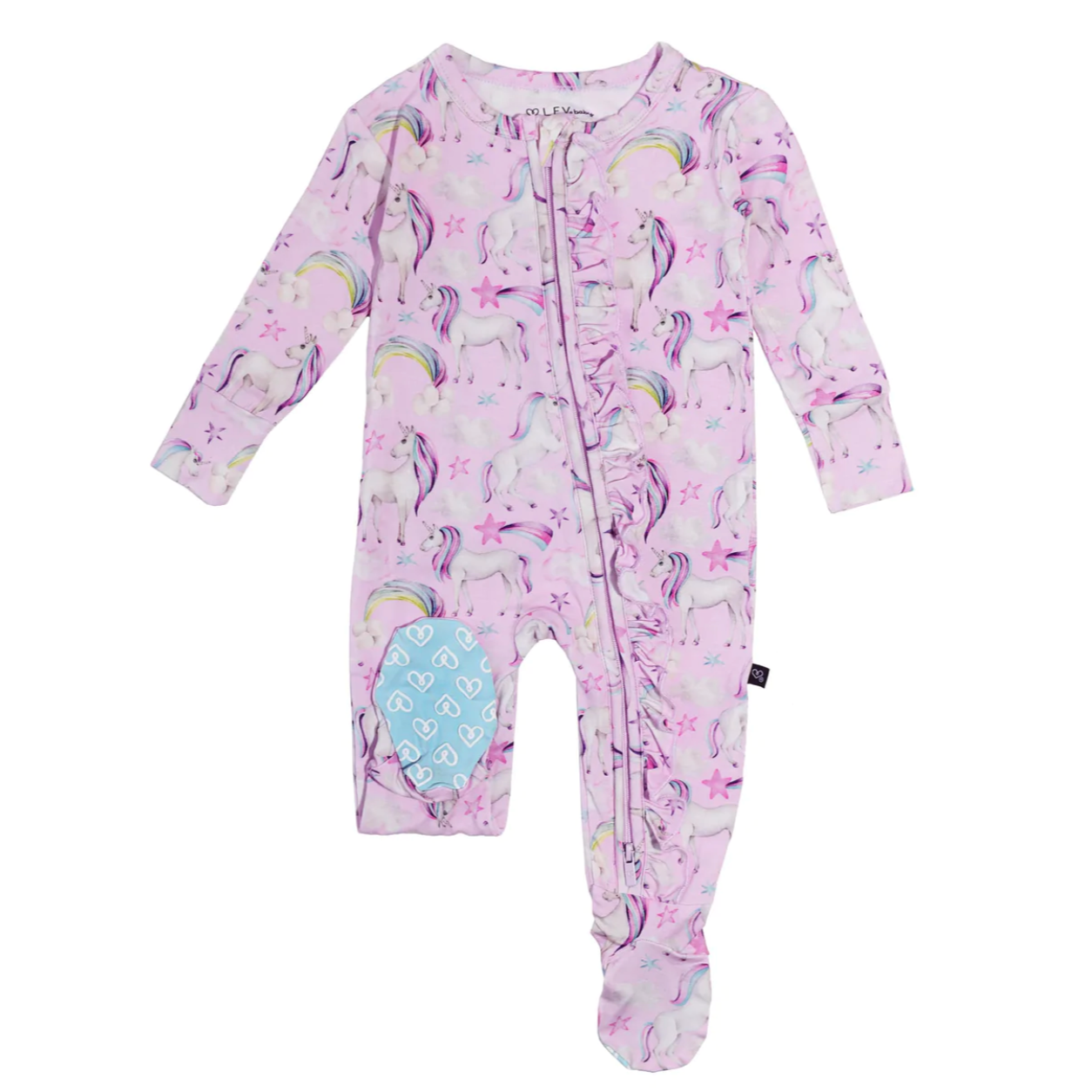 molly ruffled footie pajamas