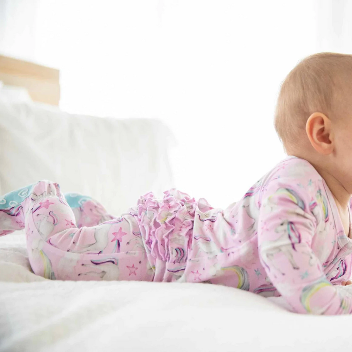 molly ruffled footie pajamas