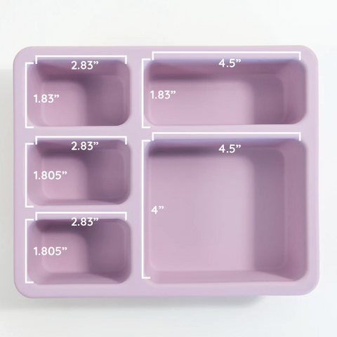 silicone bento box camper in violet