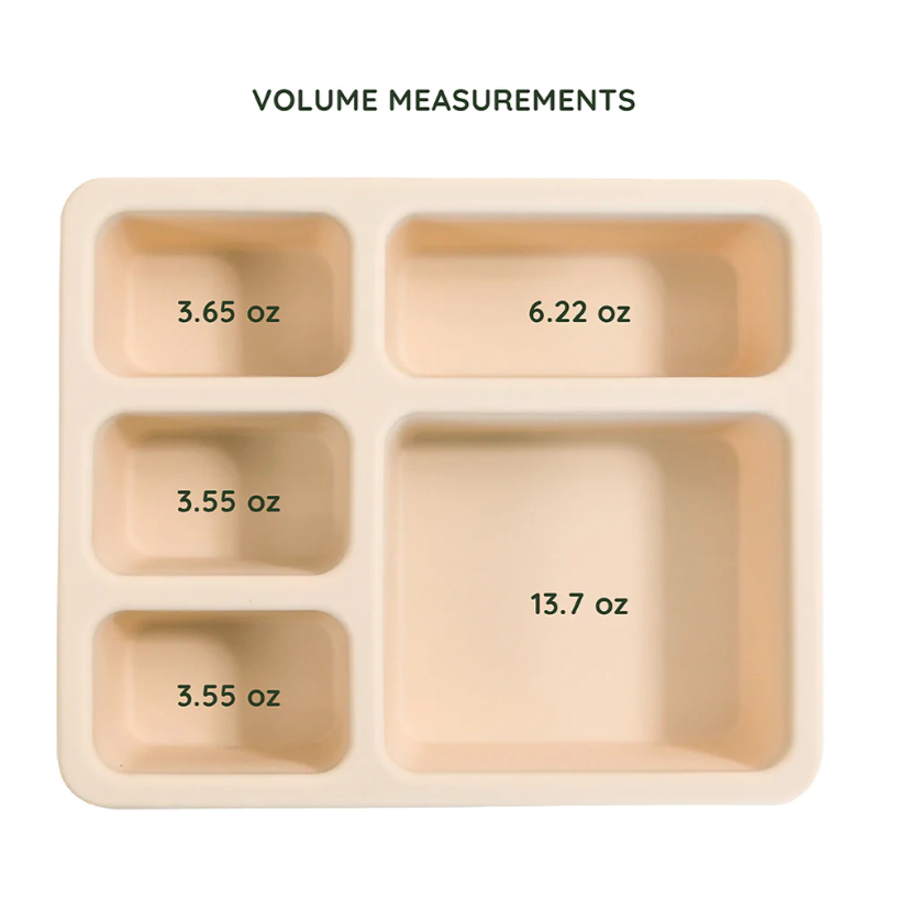 silicone bento box safari in warm cream
