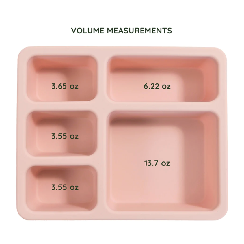 silicone bento box wildflower in ripe peach