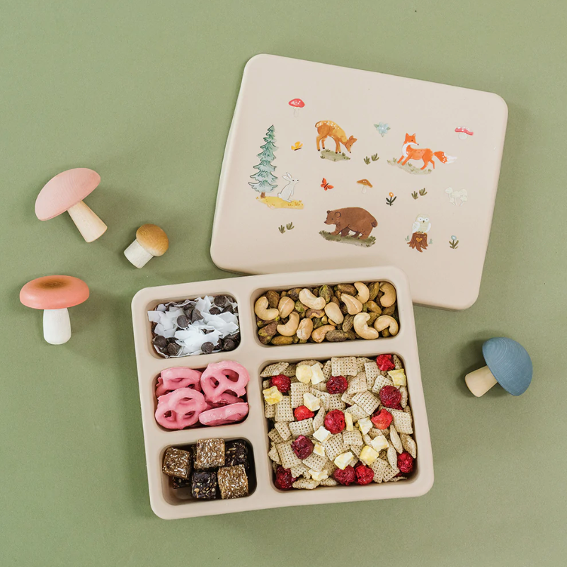 silicone bento box woodland in oat