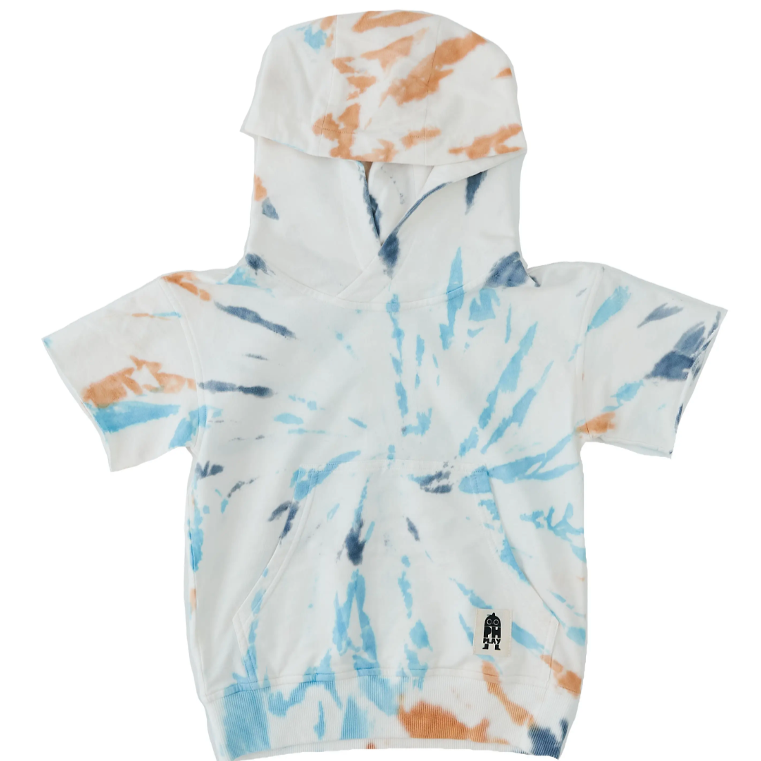 tie dye hoodie in white