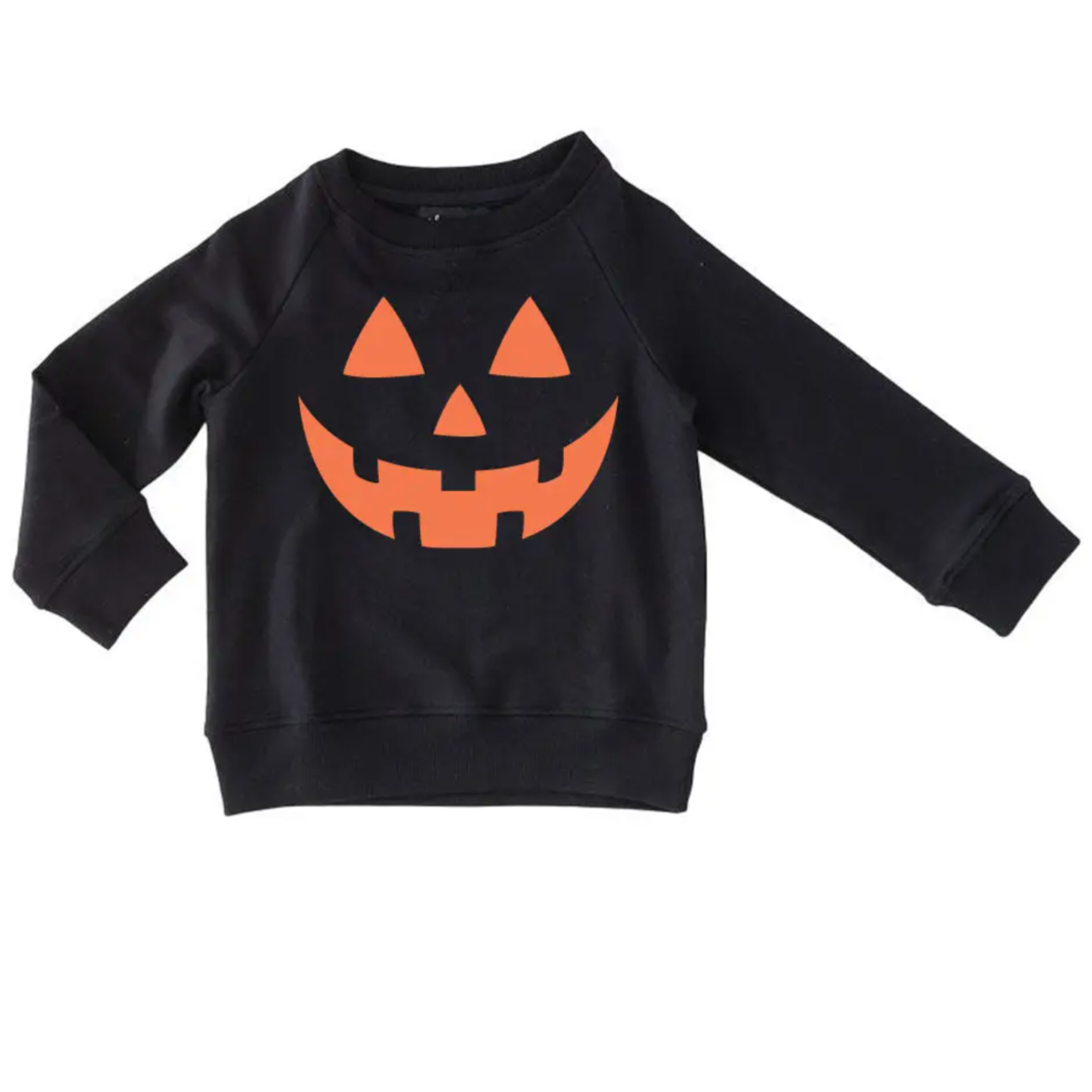 "jack o lantern" halloween raglan sweatshirt