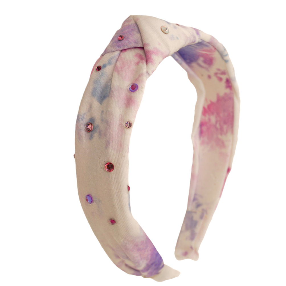 tie dye splatter knot headband