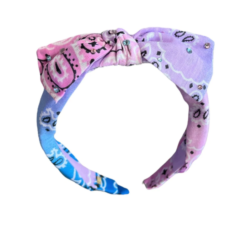 crystalized bandana bow headband