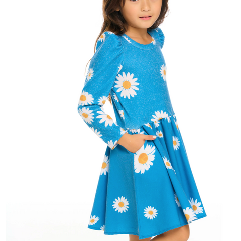 daisy long sleeve dress