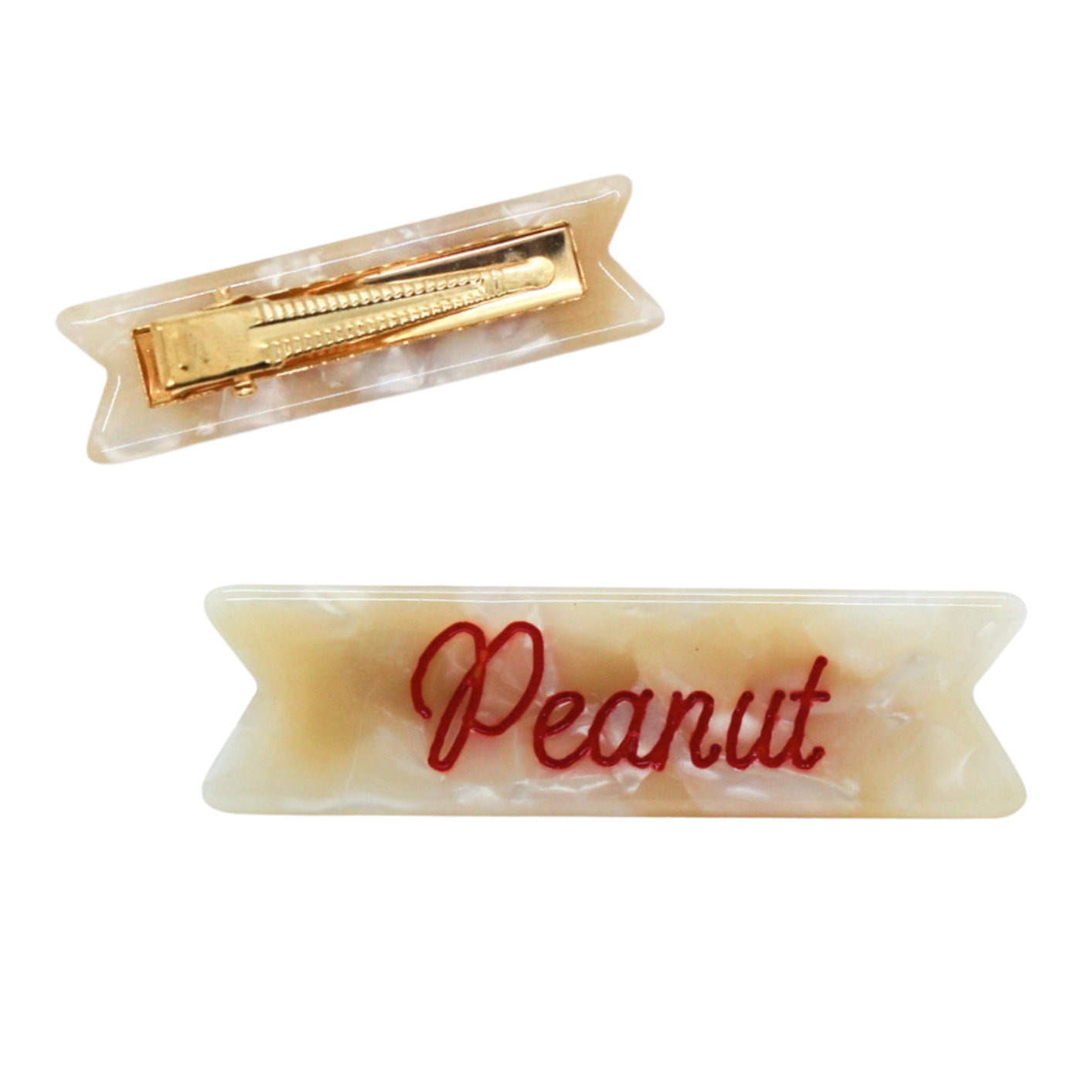 "peanut" hair clip