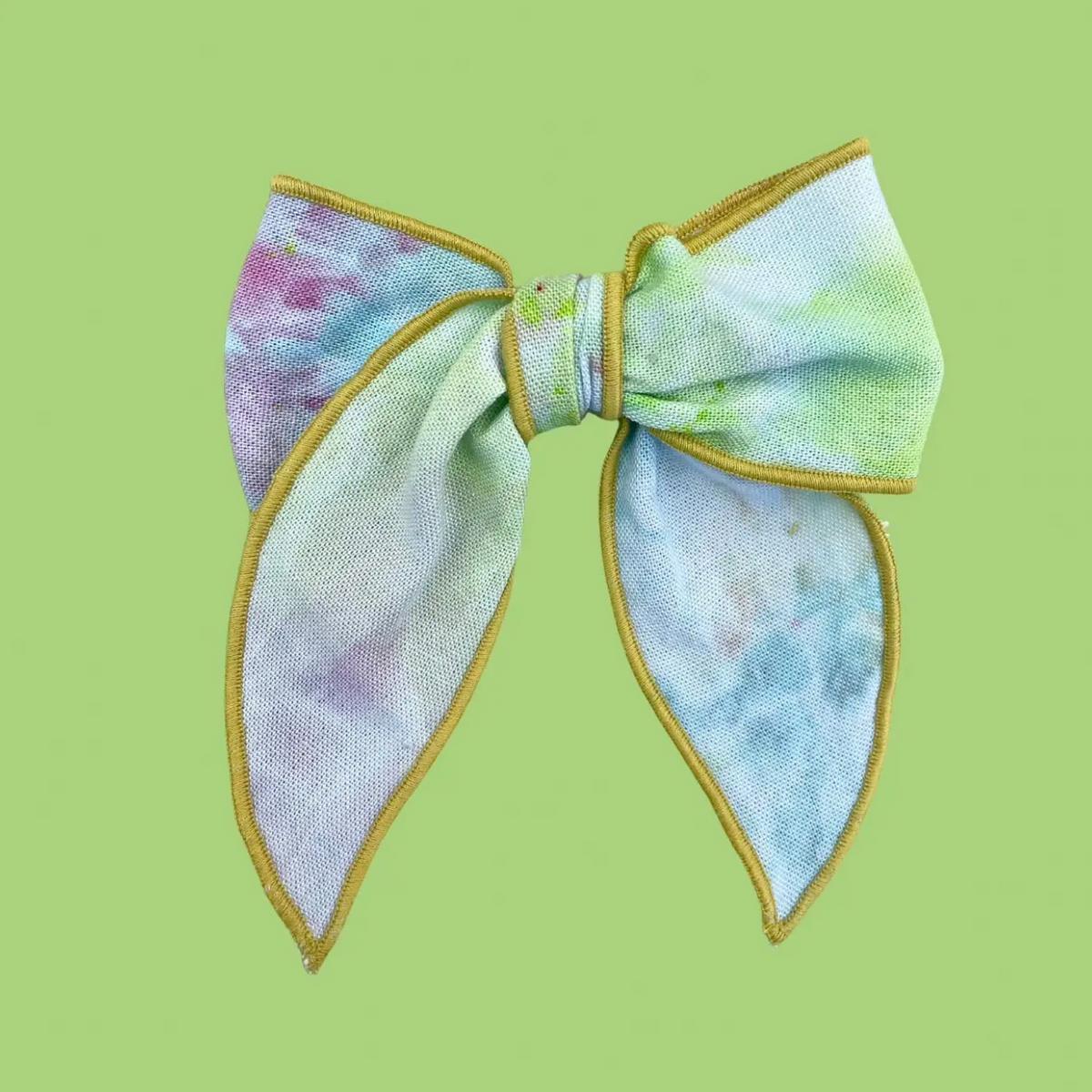 tie dye linen hair bow x camp by julia wester