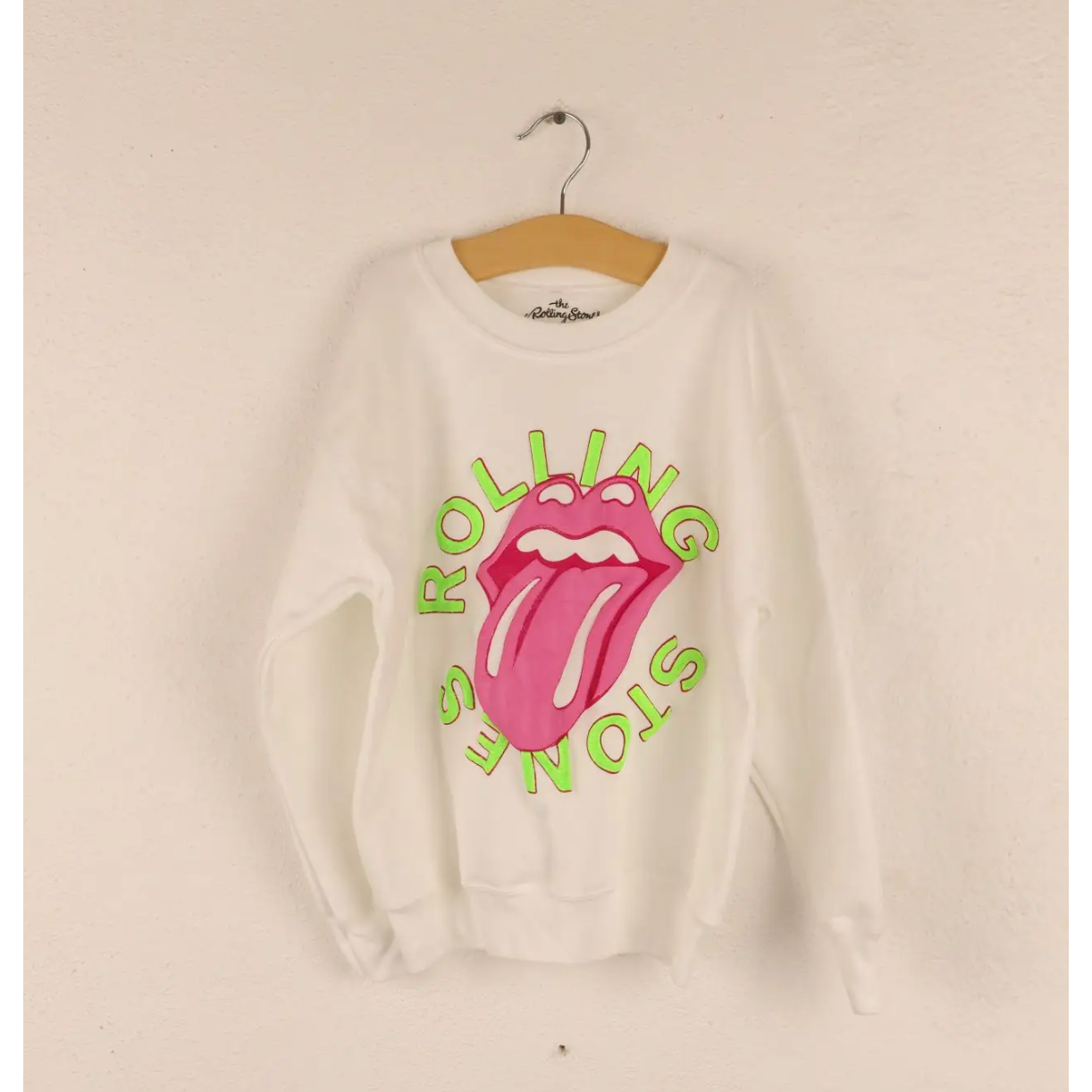 kids rolling stones puff lick sweatshirt