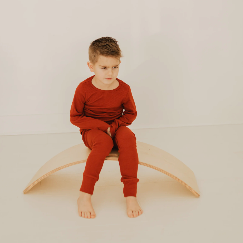 ribbed lounge set in apple