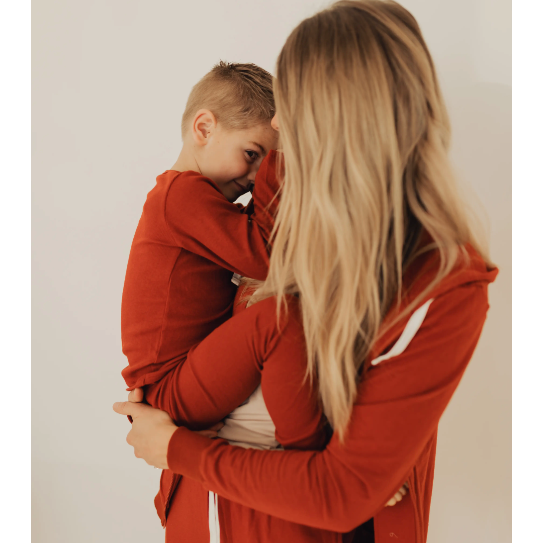 ribbed lounge set in apple